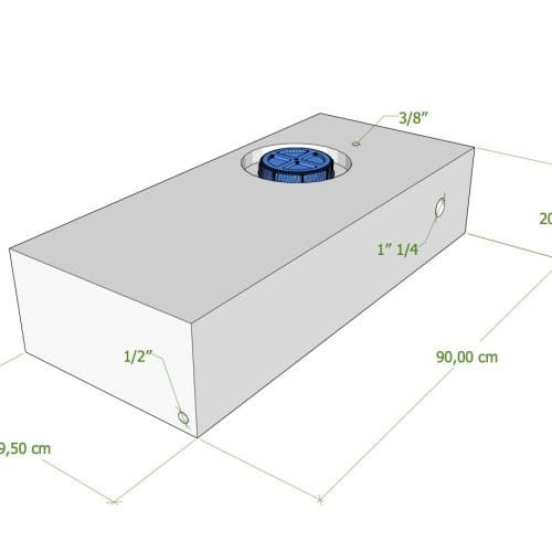 serbatoio 70 litri camper