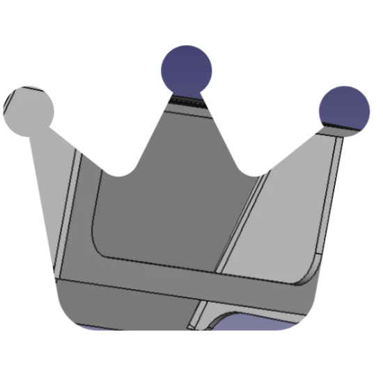 Vista CAD del pensile cucina del kit OpenLoad Campee per camperizzazione Ducato, Jumper e Boxer L3H2, con struttura superiore modulare in legno nobilitato e sistema di fissaggio ad incastro.